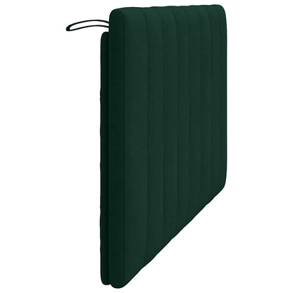 Kopfteil-Kissen "Hanko" Dunkelgrün 140 cm Samt