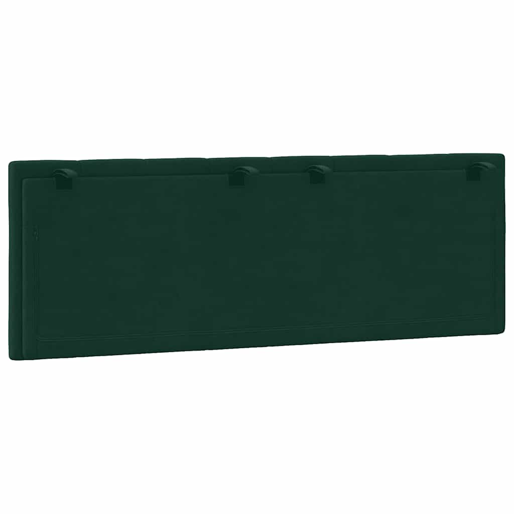 Kopfteil-Kissen "Hanko" Dunkelgrün 140 cm Samt
