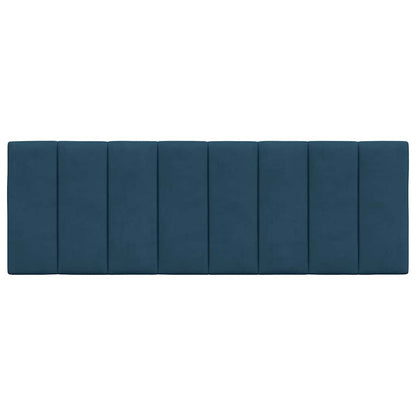 Kopfteil-Kissen "Hanko" Blau 140 cm Samt