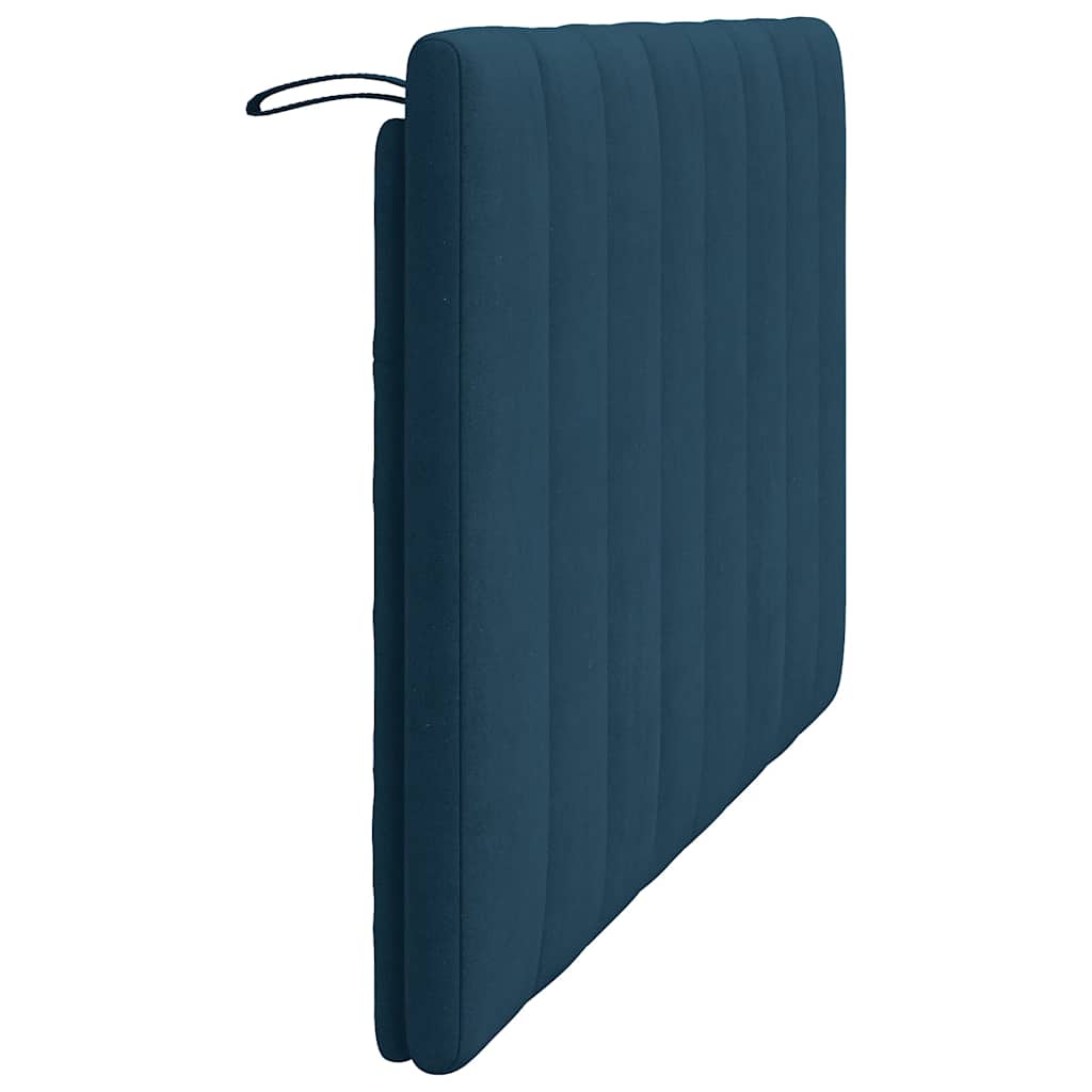 Kopfteil-Kissen "Hanko" Blau 140 cm Samt