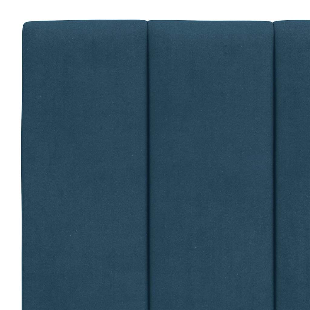 Kopfteil-Kissen "Hanko" Blau 140 cm Samt