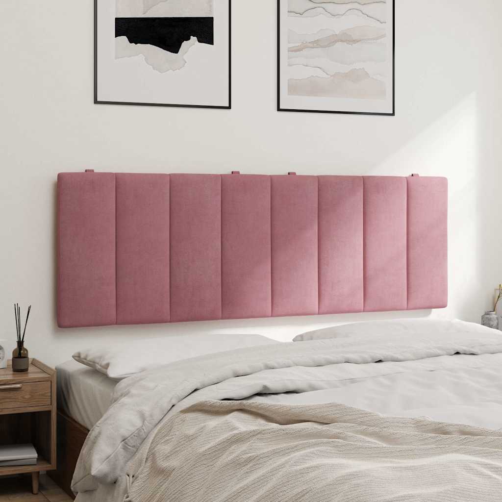 Kopfteil-Kissen "Hanko" Rosa 140 cm Samt