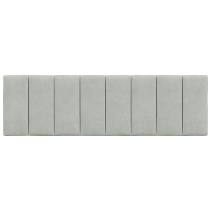 Kopfteil-Kissen "Hanko" Hellgrau 160 cm Samt