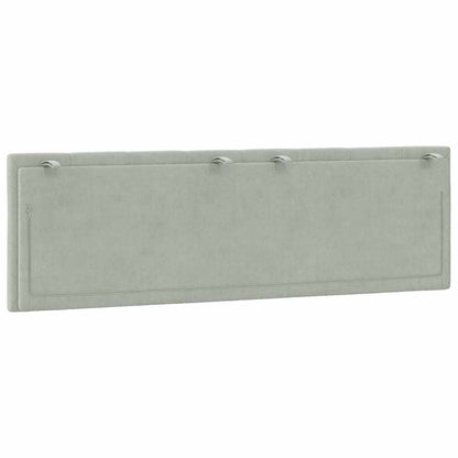 Kopfteil-Kissen "Hanko" Hellgrau 160 cm Samt