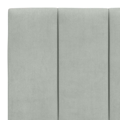 Kopfteil-Kissen "Hanko" Hellgrau 160 cm Samt