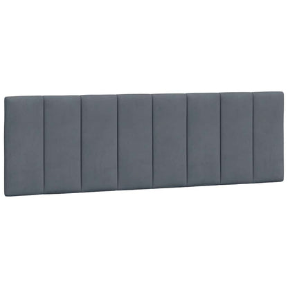 Kopfteil-Kissen "Hanko" Dunkelgrau 160 cm Samt