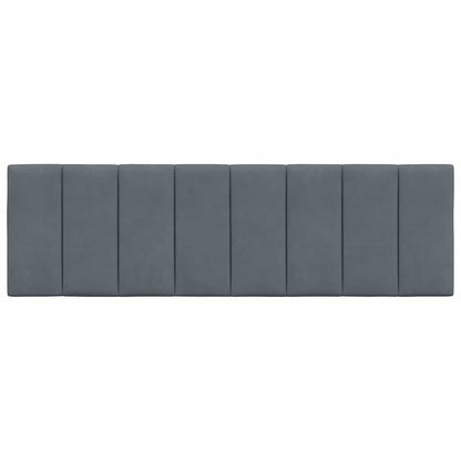 Kopfteil-Kissen "Hanko" Dunkelgrau 160 cm Samt