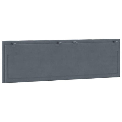 Kopfteil-Kissen "Hanko" Dunkelgrau 160 cm Samt