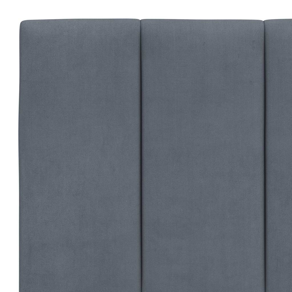 Kopfteil-Kissen "Hanko" Dunkelgrau 160 cm Samt