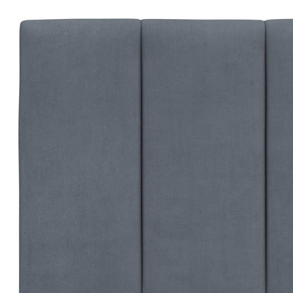 Kopfteil-Kissen "Hanko" Dunkelgrau 160 cm Samt