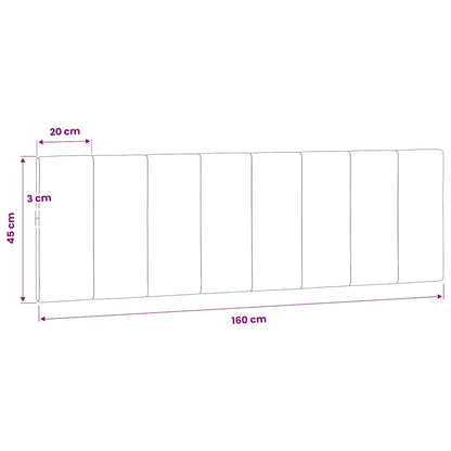 Kopfteil-Kissen "Hanko" Dunkelgrau 160 cm Samt