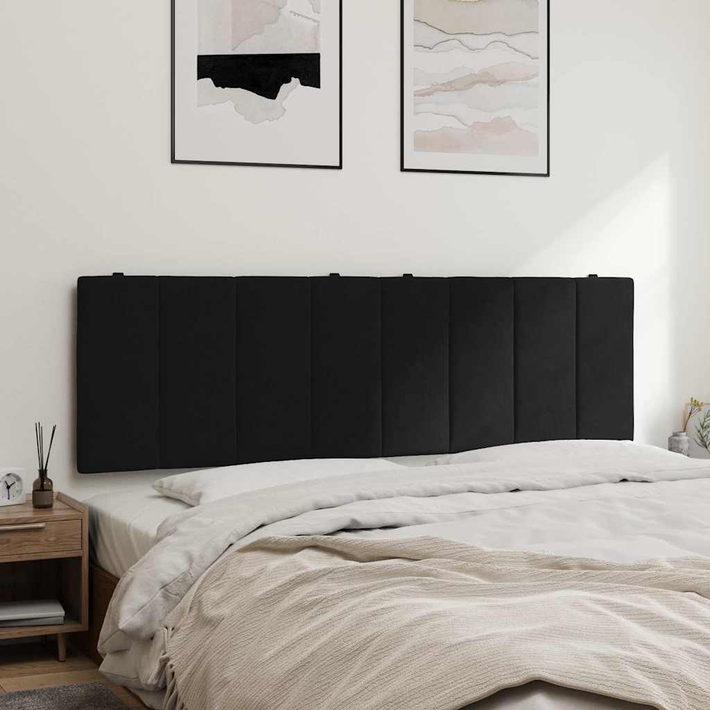 Kopfteil-Kissen "Hanko" Schwarz 160 cm Samt