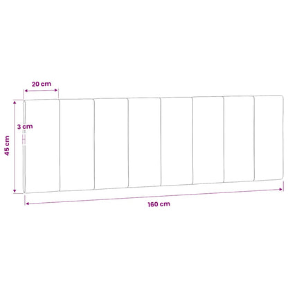 Kopfteil-Kissen "Hanko" Schwarz 160 cm Samt