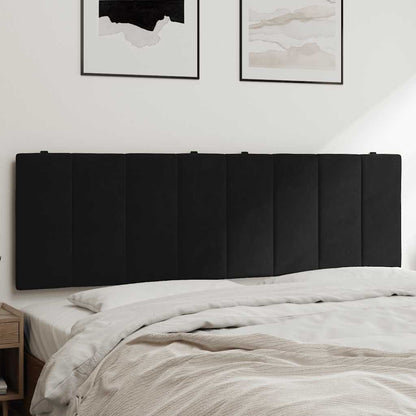 Kopfteil-Kissen "Hanko" Schwarz 160 cm Samt