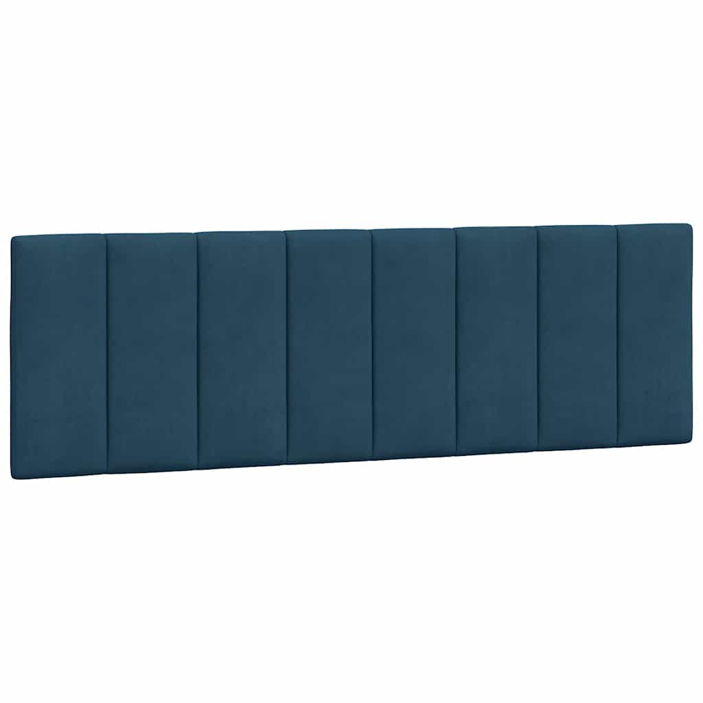 Kopfteil-Kissen "Hanko" Blau 160 cm Samt