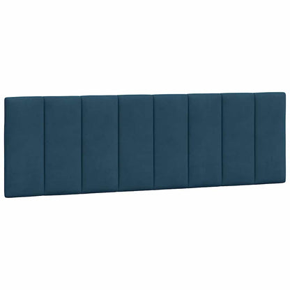 Kopfteil-Kissen "Hanko" Blau 160 cm Samt