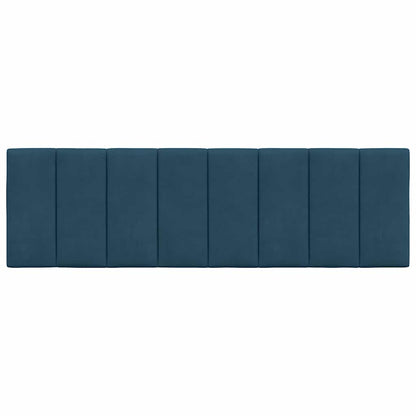Kopfteil-Kissen "Hanko" Blau 160 cm Samt