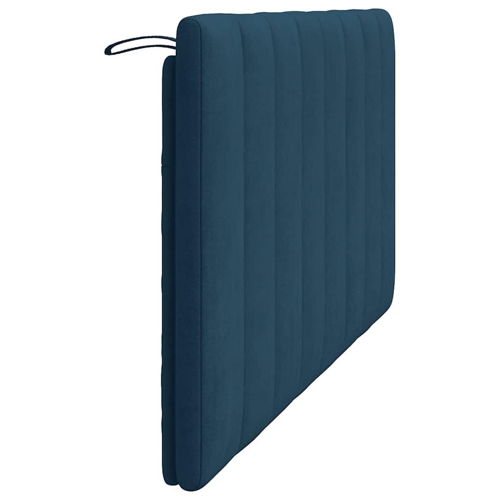Kopfteil-Kissen "Hanko" Blau 160 cm Samt