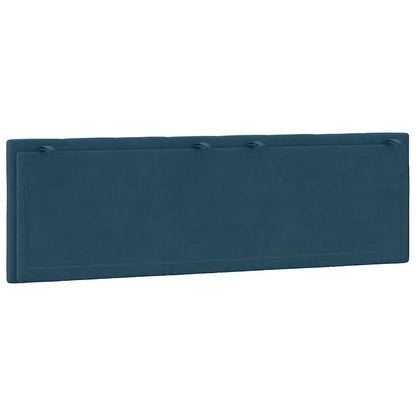 Kopfteil-Kissen "Hanko" Blau 160 cm Samt