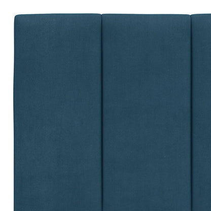 Kopfteil-Kissen "Hanko" Blau 160 cm Samt