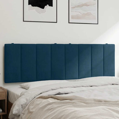 Kopfteil-Kissen "Hanko" Blau 160 cm Samt