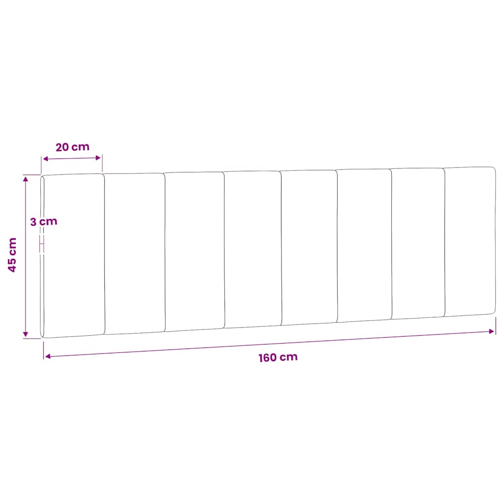 Kopfteil-Kissen "Hanko" Rosa 160 cm Samt