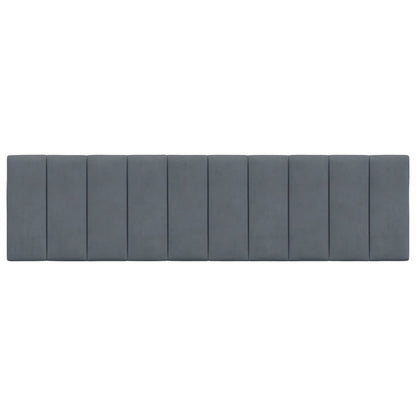 Kopfteil-Kissen "Hanko" Dunkelgrau 180 cm Samt