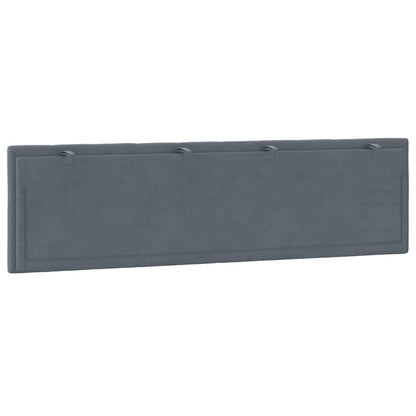 Kopfteil-Kissen "Hanko" Dunkelgrau 180 cm Samt