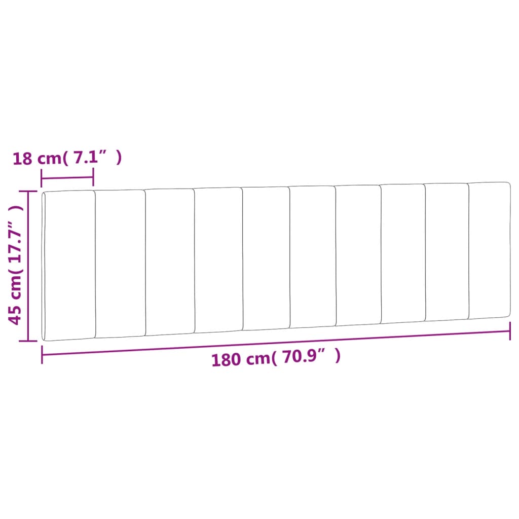 Kopfteil-Kissen "Hanko" Dunkelgrau 180 cm Samt
