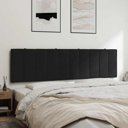 Kopfteil-Kissen "Hanko" Schwarz 180 cm Samt