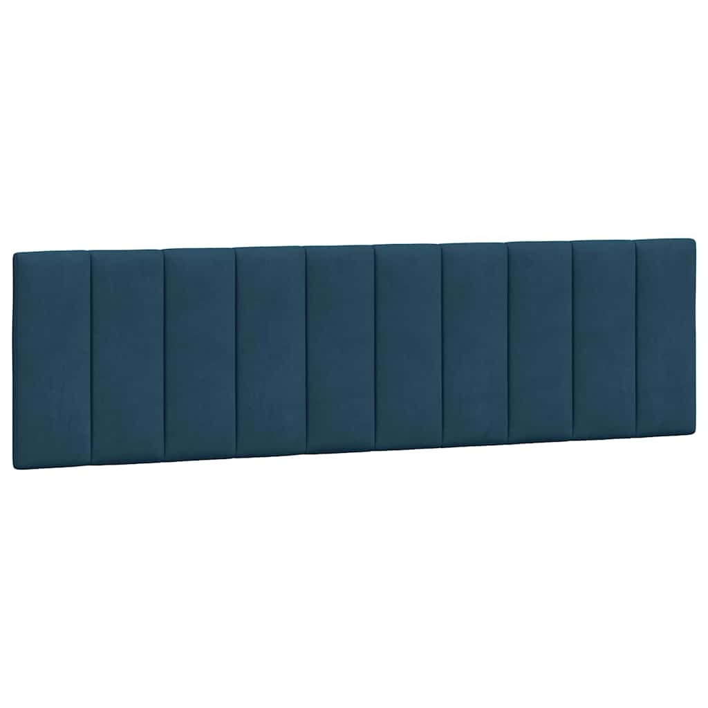 Kopfteil-Kissen "Hanko" Blau 180 cm Samt