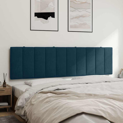 Kopfteil-Kissen "Hanko" Blau 180 cm Samt