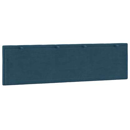 Kopfteil-Kissen "Hanko" Blau 180 cm Samt