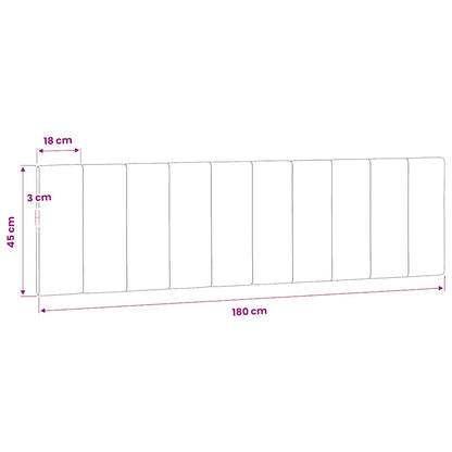 Kopfteil-Kissen "Hanko" Blau 180 cm Samt