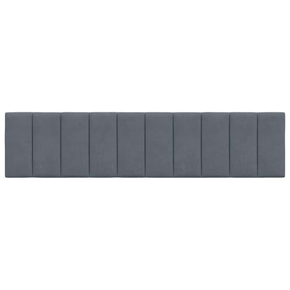 Kopfteil-Kissen "Hanko" Dunkelgrau 200 cm Samt