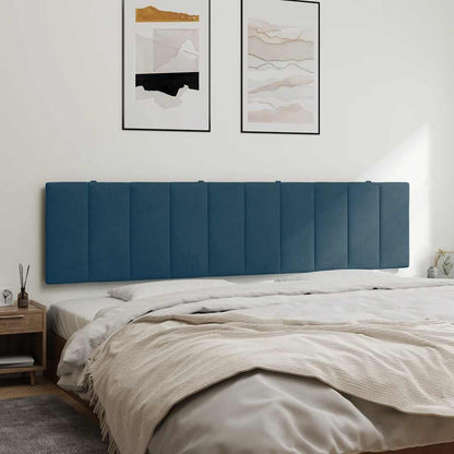 Kopfteil-Kissen "Hanko" Blau 200 cm Samt