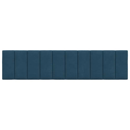 Kopfteil-Kissen "Hanko" Blau 200 cm Samt