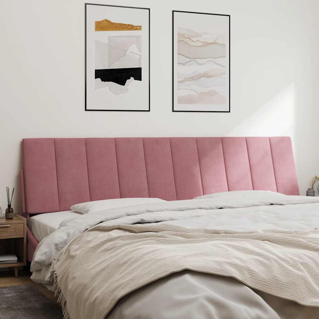 Kopfteil-Kissen "Hanko" Rosa 200 cm Samt