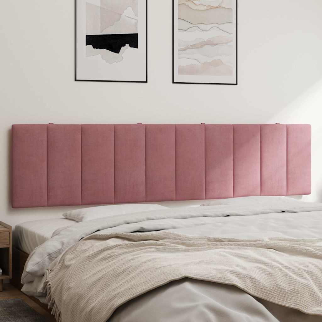 Kopfteil-Kissen "Hanko" Rosa 200 cm Samt
