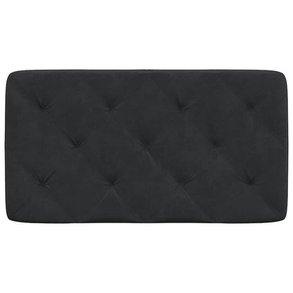 Kopfteil-Kissen Schwarz 90 cm Samt