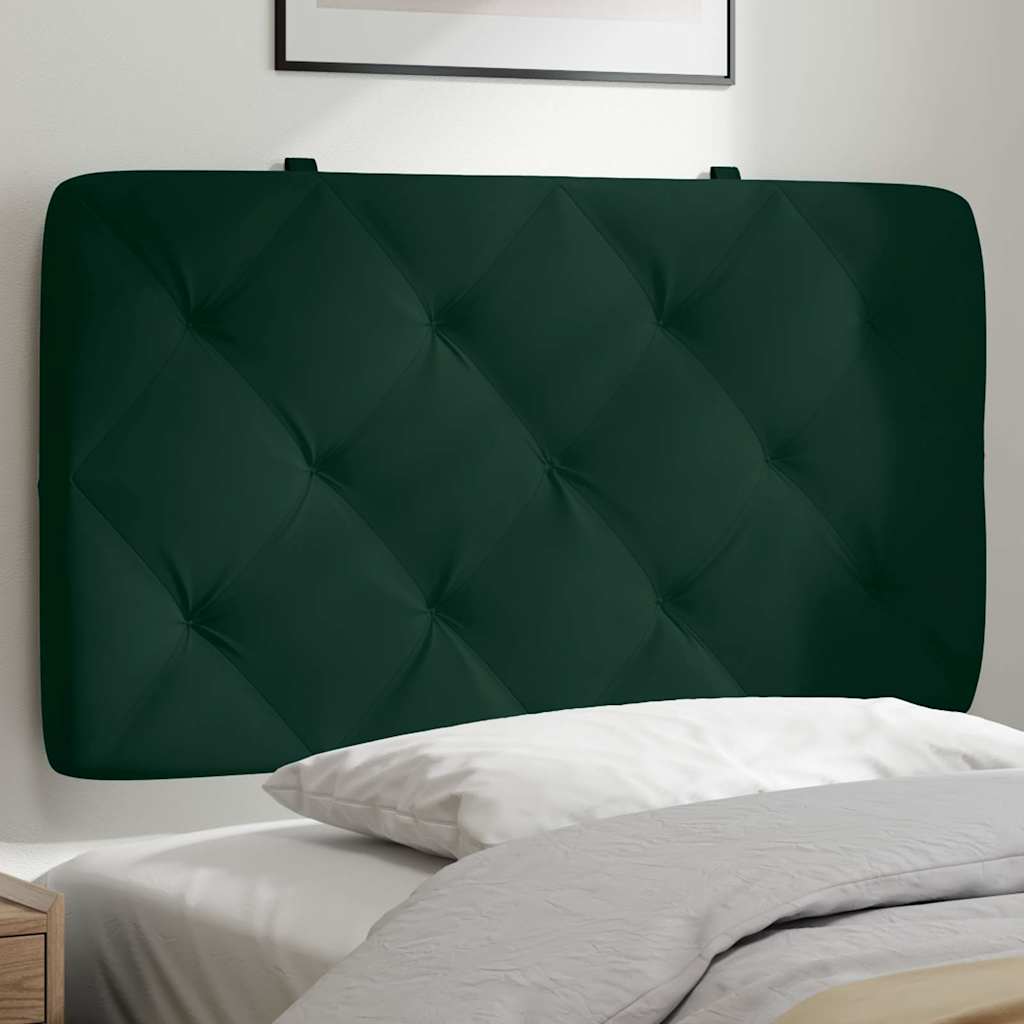 Kopfteil-Kissen Dunkelgrün 90 cm Samt