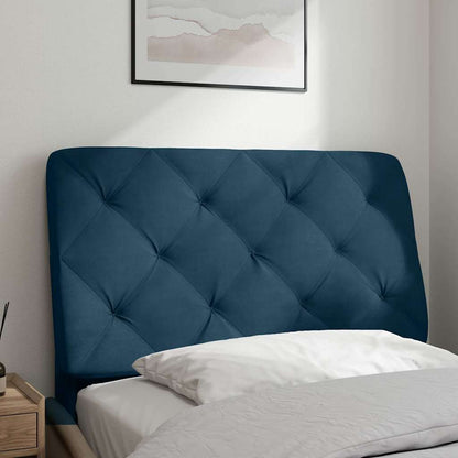 Kopfteil-Kissen Blau 90 cm Samt