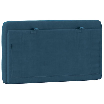 Kopfteil-Kissen Blau 90 cm Samt