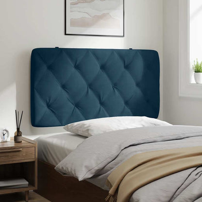 Kopfteil-Kissen Blau 100 cm Samt