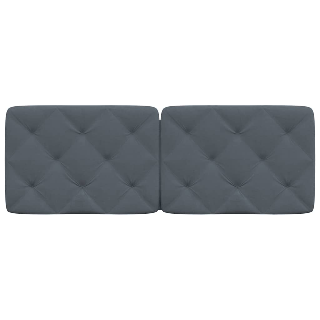 Kopfteil-Kissen Dunkelgrau 120 cm Samt