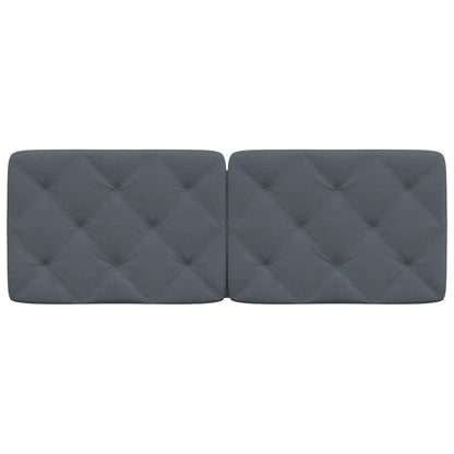 Kopfteil-Kissen Dunkelgrau 120 cm Samt
