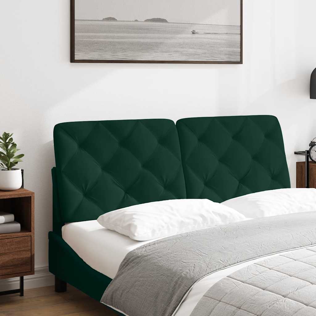 Kopfteil-Kissen Dunkelgrün 120 cm Samt