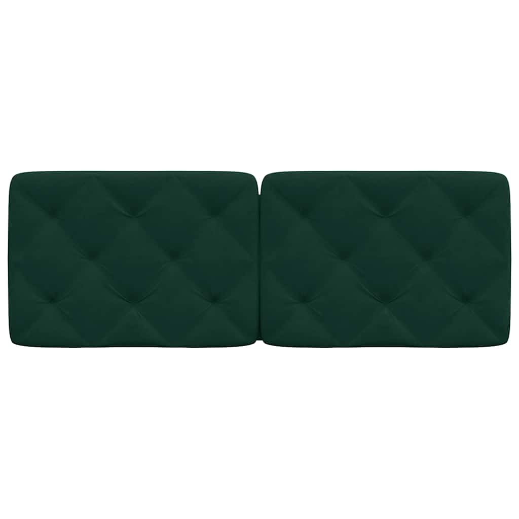 Kopfteil-Kissen Dunkelgrün 120 cm Samt