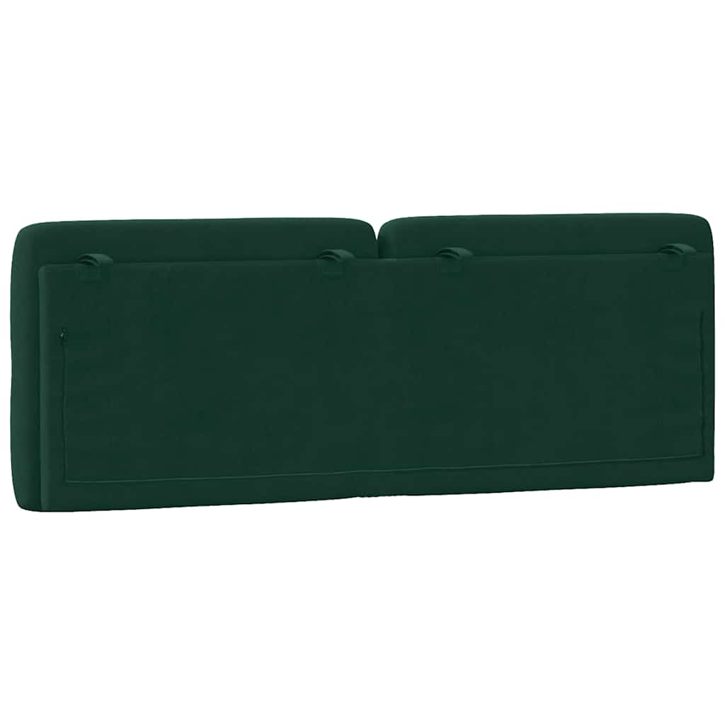 Kopfteil-Kissen Dunkelgrün 120 cm Samt
