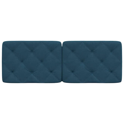 Kopfteil-Kissen Blau 120 cm Samt